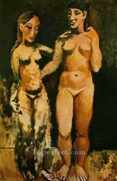 人の裸の女性 3 1906 年キュビスト パブロ ピカソ Oil Paintings